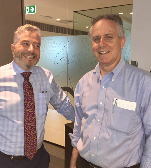 Dave Jarvis (left) with Dr David Manfield (right)